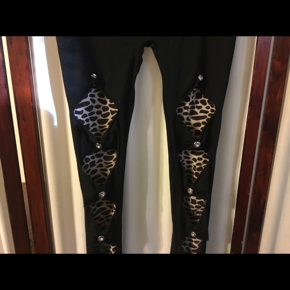 SOLD! Lot of 2 Pair of Black Leggings Both Small - Picture 2 of 8